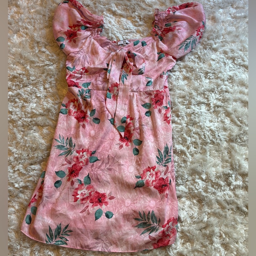 NSR Pink Floral Casual Dress